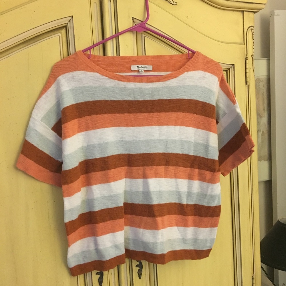 Madewell striped short sleeve knit top